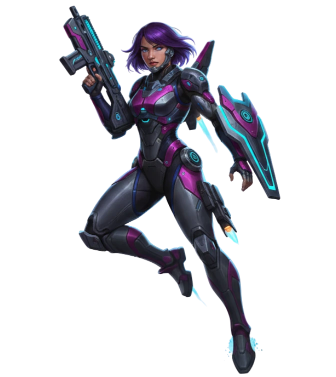Zone X futuristic game character